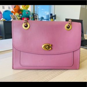 🎀Coach Parker Leather Bag in Rose Pink🌸